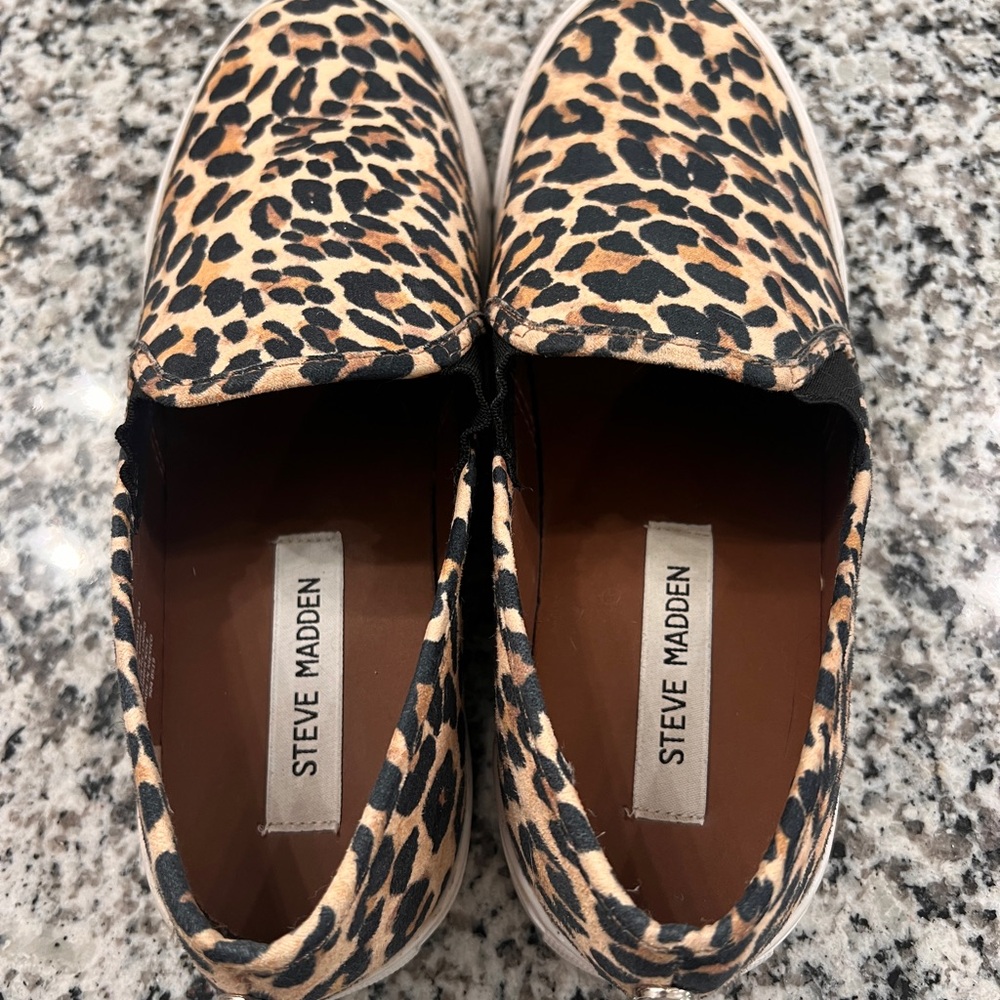 Steve Madden Leopard Print Slip-On Shoes